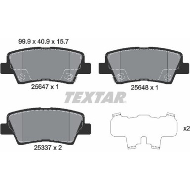Textar Bremsbelagsatz, Scheibenbremse Q+ 2564701