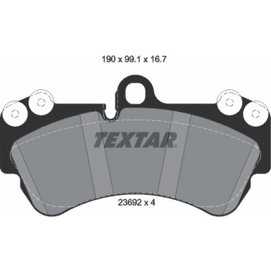 Textar Bremsbelagsatz, Scheibenbremse 2369202
