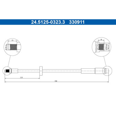 Bremsschlauch 24.5125-0323.3 Bremsschlauch 24.5125-0323.3