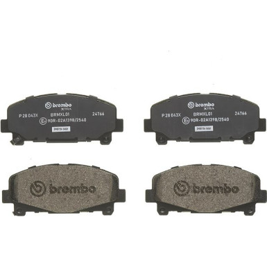 Brembo Bremsbelagsatz, Scheibenbremse XTRA LINE P 28 043X