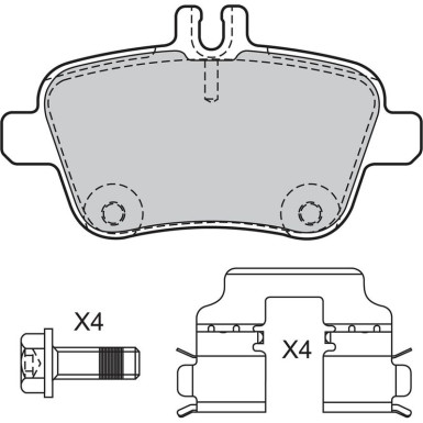 Valeo Bremsbelagsatz, Scheibenbremse 601304 Valeo Bremsbelagsatz, Scheibenbremse 601304