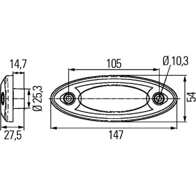 Hella Seitenmarkierungsleuchte 2PS 344 690-617