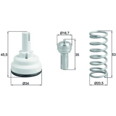 Thermostat, Kühlmittel TX 182 105D Thermostat, Kühlmittel TX 182 105D