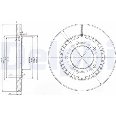 Delphi Bremsscheibe BG3821