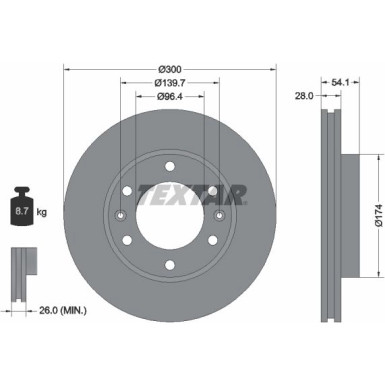 Textar Bremsscheibe 92164500 Textar Bremsscheibe 92164500
