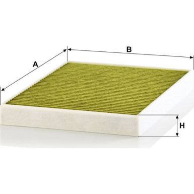 MANN-FILTER FP 31 003 Innenraumfilter FreciousPlus Aktivkohlefilter mit Polyphenol, antibakteriell, Feinstaubfilter (PM 2.5)
