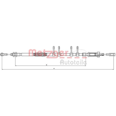 Metzger Seilzug, Feststellbremse 10.4743