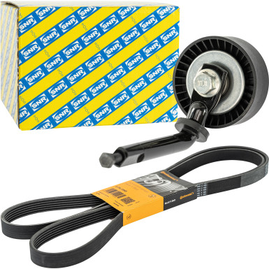 Spannrolle, Keilrippenriemen ContiTech Keilrippenriemen + NTN-SNR Spannrolle