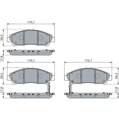 Bremsbelagsatz, Scheibenbremse 0 986 460 117 Bremsbelagsatz, Scheibenbremse 0 986 460 117
