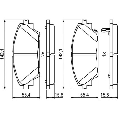BOSCH Bremsbelagsatz, Scheibenbremse 0 986 494 804 BOSCH Bremsbelagsatz, Scheibenbremse 0 986 494 804