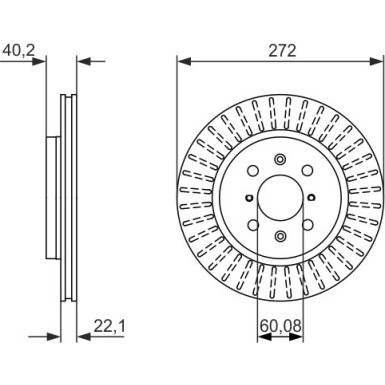 BOSCH Bremsscheibe 0 986 479 789