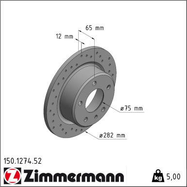 Bremsscheibe 150.1274.52 Bremsscheibe 150.1274.52