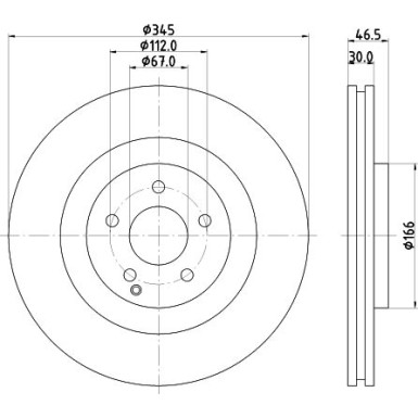 Bremsscheibe 8DD 355 110-111 Bremsscheibe 8DD 355 110-111