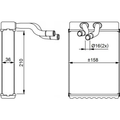 NRF Wärmetauscher, Innenraumheizung EASY FIT 54289