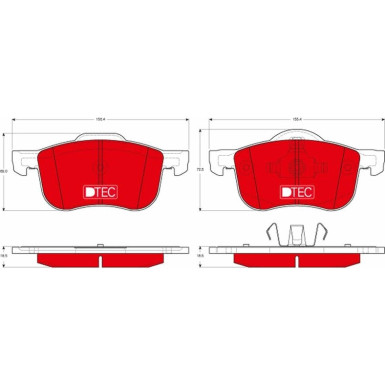 TRW Bremsbelagsatz, Scheibenbremse DTEC COTEC GDB1388DTE