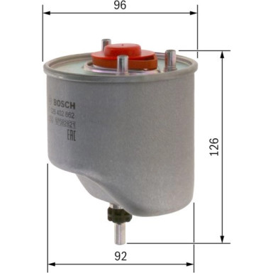 Kraftstofffilter F 026 402 862 Kraftstofffilter F 026 402 862