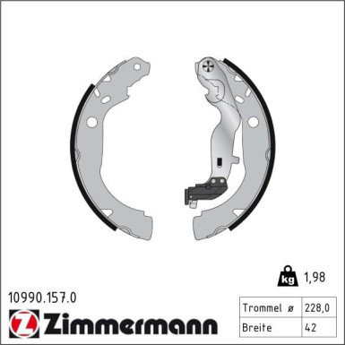 Bremsbackensatz 10990.157.0