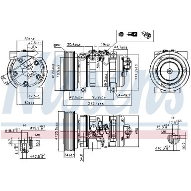 Nissens Kompressor, Klimaanlage FIRST FIT 89609