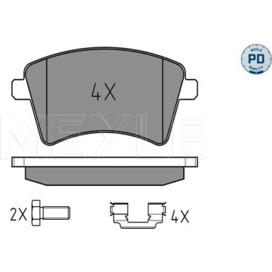 Meyle Bremsbelagsatz, Scheibenbremse MEYLE-PD: Advanced performance and design 025 246 9318/PD