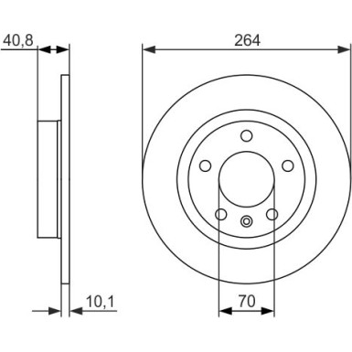 BOSCH Bremsscheibe 0 986 479 715
