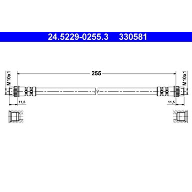 ATE Bremsschlauch 24.5229-0255.3 ATE Bremsschlauch 24.5229-0255.3