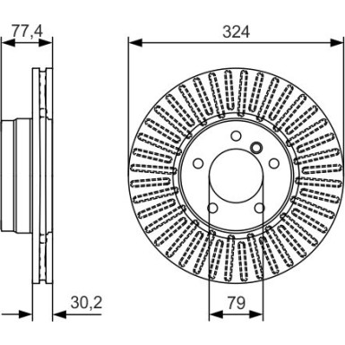 BOSCH Bremsscheibe 0 986 479 D39