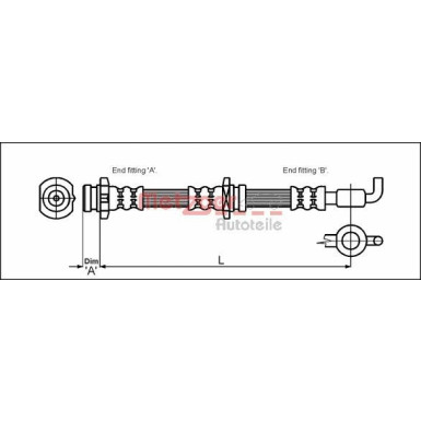 Metzger Bremsschlauch 4114757