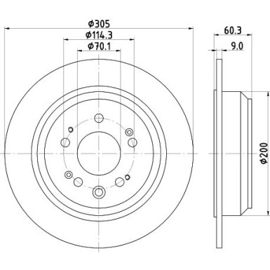 Hella Bremsscheibe 8DD 355 116-111