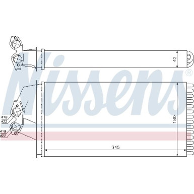 Nissens Wärmetauscher, Innenraumheizung 72036