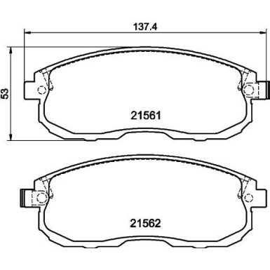 Hella Bremsbelagsatz, Scheibenbremse 8DB 355 013-991