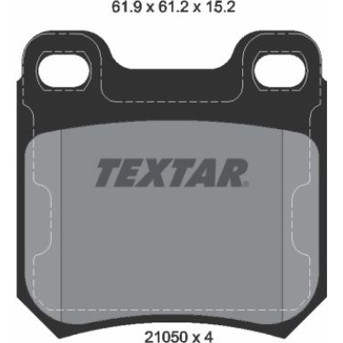 Textar Bremsbelagsatz, Scheibenbremse Q+ 2105002 Textar Bremsbelagsatz, Scheibenbremse Q+ 2105002