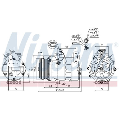 Nissens Kompressor, Klimaanlage FIRST FIT 89037