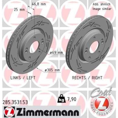 Zimmermann Bremsscheibe BLACK Z 285.3531.53 Zimmermann Bremsscheibe BLACK Z 285.3531.53