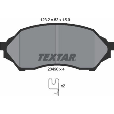 Textar Bremsbelagsatz, Scheibenbremse 2349002