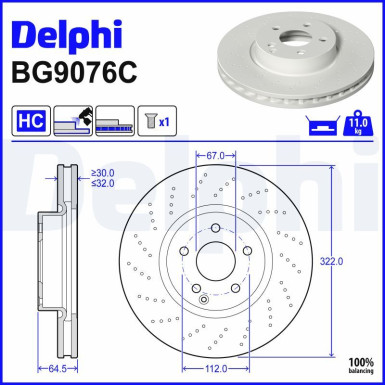 Bremsscheibe BG9076C Bremsscheibe BG9076C