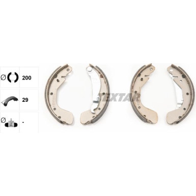Textar Bremsbackensatz 91058100 Textar Bremsbackensatz 91058100