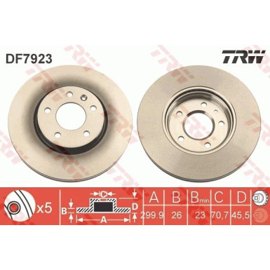 TRW Bremsscheibe DF7923 TRW Bremsscheibe DF7923