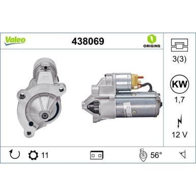 Starter Valeo Origins New OE TECHNOLOGIE 438069