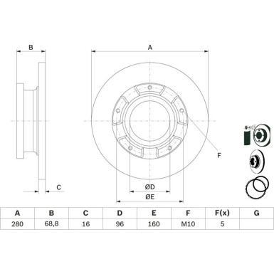 BOSCH Bremsscheibe 0 986 479 401