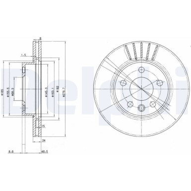 Delphi Bremsscheibe BG3417 Delphi Bremsscheibe BG3417