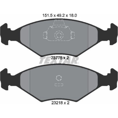 Textar Bremsbelagsatz, Scheibenbremse 2377501