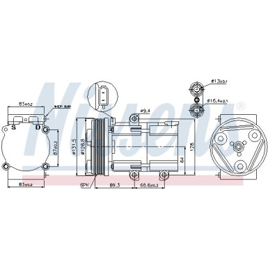 Kompressor, Klimaanlage 89068 Kompressor, Klimaanlage 89068