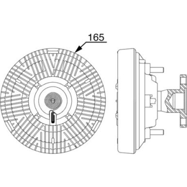 Mahle Kupplung, Kühlerlüfter BEHR Premium Line CFC 258 000P