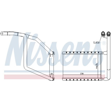 Nissens Wärmetauscher, Innenraumheizung 707078