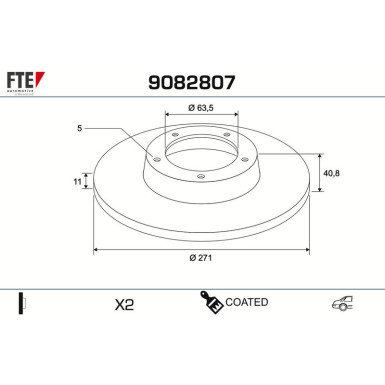 Bremsscheibe 9082807 Bremsscheibe 9082807