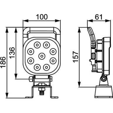 Hella Arbeitsscheinwerfer 1GA 357 103-082