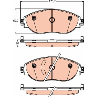 TRW Bremsbelagsatz, Scheibenbremse GDB2219