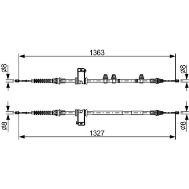 BOSCH Seilzug, Feststellbremse 1 987 482 453 BOSCH Seilzug, Feststellbremse 1 987 482 453