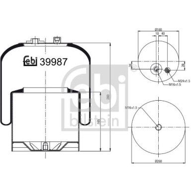 FEBI BILSTEIN 39987 Federbalg, Luftfederung