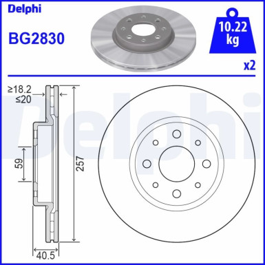 Delphi Bremsscheibe BG2830